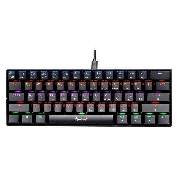 Клавиатура проводная механическая Smartbuy RUSH Z46, USB, 61 клавиша, чёрный (SBK346MG)