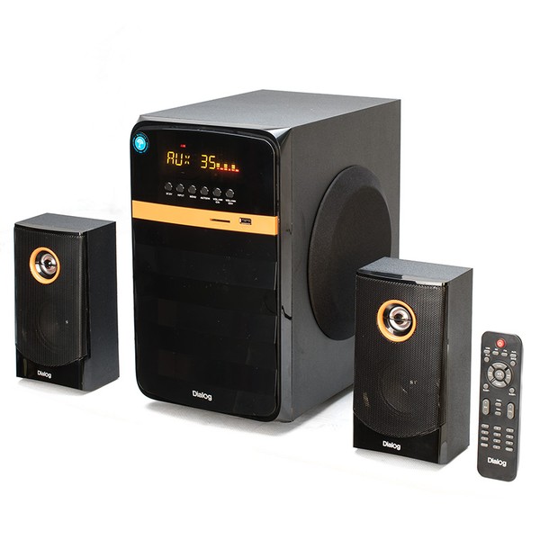 Акустические колонки Dialog AP-240B Progressive, 2.1, 50W+2*10W RMS, Bluetooth, USB, SD, чёрный