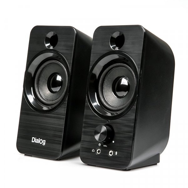 Акустические колонки Dialog AST-17UP Stride 10W RMS -  2.0, PhoneOut, Mic In, питание от USB, чёрный