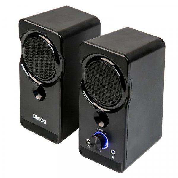Акустические колонки Dialog AST-22UP Stride 8W RMS -  2.0, PhoneOut, Mic In, питание от USB, чёрный