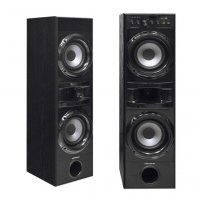 Акустические колонки Nakatomi OS-71 BLACK 2.0 100W RMS-вуфер, Bluetooth, FM, USB, караоке, пульт ДУ