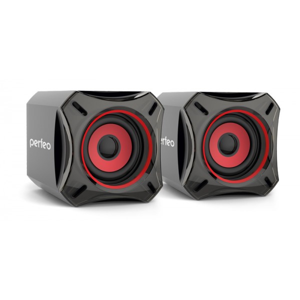 PF-812 Perfeo Колонки "CUBE" 2.0, мощность 2*5 Вт (RMS), чёрный, USB