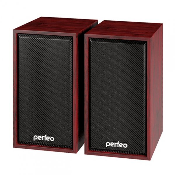 PF-84 Perfeo Колонки "Cabinet" 2.0, мощность 2*3 Вт (RMS), махагон, USB (30)