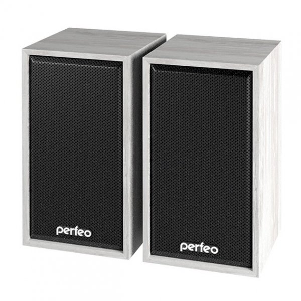 PF-84 Perfeo Колонки "Cabinet" 2.0, мощность 2*3 Вт (RMS), белый дуб, USB