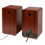 Акустические колонки Dialog AJ-13 Jazz, 2x15Вт RMS (2.0), Bluetooth/USB/TF, питание 220В, под дерево