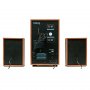 Акустические колонки Dialog AP-150 BROWN Progressive 2.1, 10W+2*5W RMS, USB, SD, коричневый