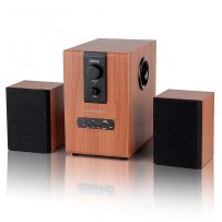 Акустические колонки Dialog AP-150 BROWN Progressive 2.1, 10W+2*5W RMS, USB, SD, коричневый