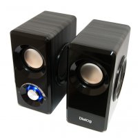 Акустические колонки Dialog AST-25UP Stride 6W RMS -  2.0, питание от USB, чёрный