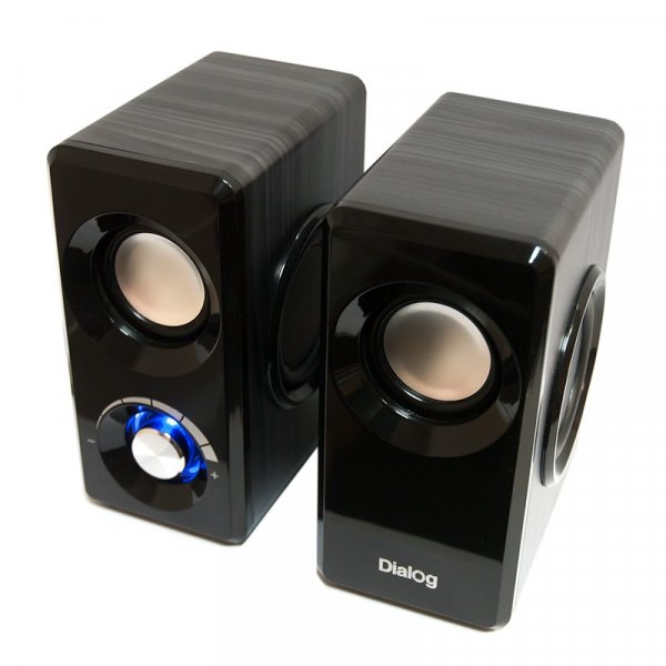 Акустические колонки Dialog AST-25UP Stride 6W RMS -  2.0, питание от USB, чёрный
