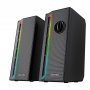 SBA-4600 Акустическая система 2.0 SmartBuy NEON MELODY 2, мощность 6 Вт, USB, RGB-подсветка, чёрный