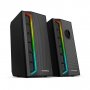 SBA-4600 Акустическая система 2.0 SmartBuy NEON MELODY 2, мощность 6 Вт, USB, RGB-подсветка, чёрный