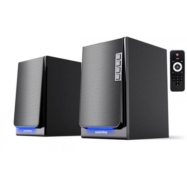 SBA-5050 Акустическая система 2.0 SmartBuy GIG 3, 40Вт, МДФ, Bluetooth, FM, MP3, LED, чёрный