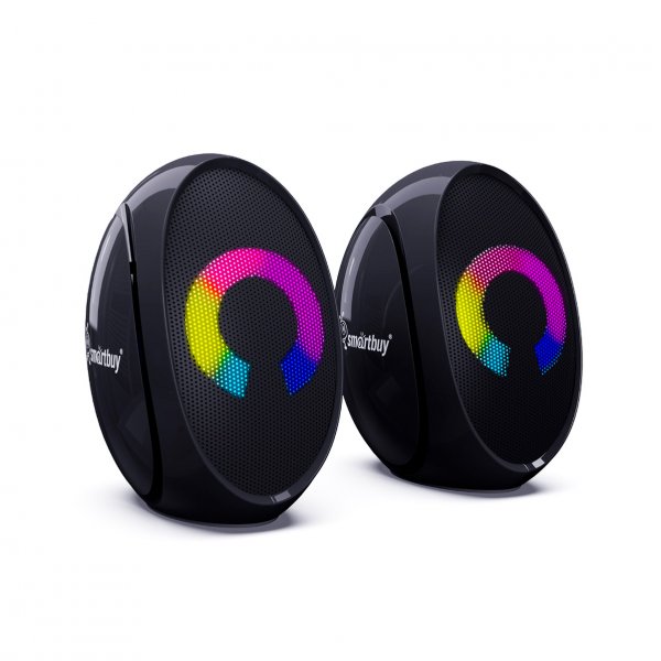 SBA-5650 Акуст. система 2.0 SmartBuy DRIVE 2,  мощность 6 Вт, LED, чёрный