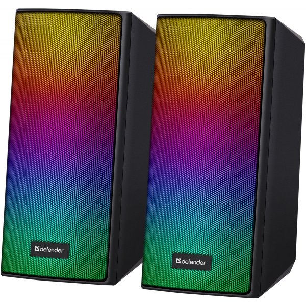 Акустическая 2.0 система Defender Spitfire 6Вт, Bluetooth, подсветка, питание от USB