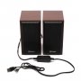 Акустические колонки GFPoWeR TS-01, 6Вт, питание USB, дерево (30)