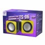 Акустические колонки GFPoWeR TS-06, 4Вт, питание USB, жёлтый (100)