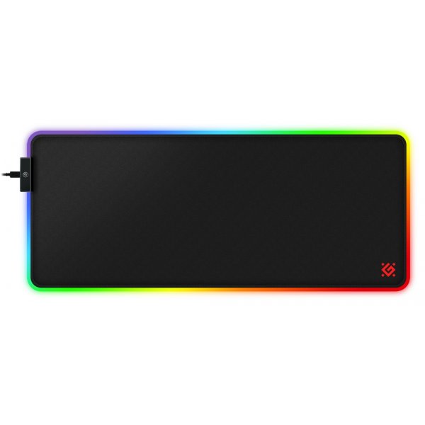 Коврик игровой для мыши Black XXL HUB Light 780x300x4 мм, RGB Defender