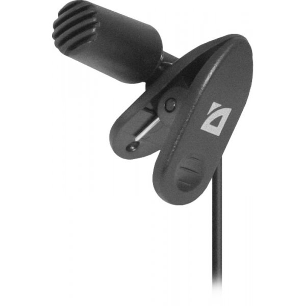Микрофон MIC-109, компьютерный, на прищепке, кабель 1.8м, чёрный, Defender