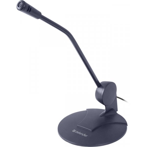 Микрофон MIC-117, компьютерный, кабель 1.8м, конденсаторный, чёрный, Defender