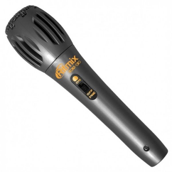 Микрофон для караоке RDM-130 чёрный, пластик, кабель 2м, Ritmix