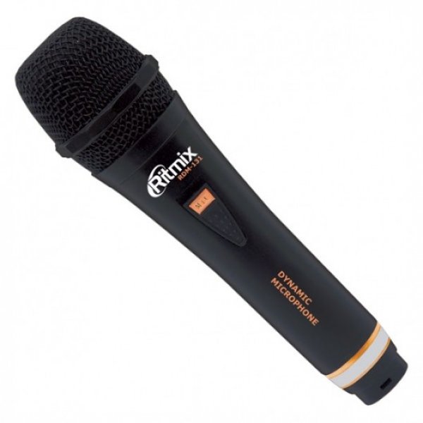 Микрофон для караоке RDM-131 чёрный, пластик, кабель 3м, Ritmix