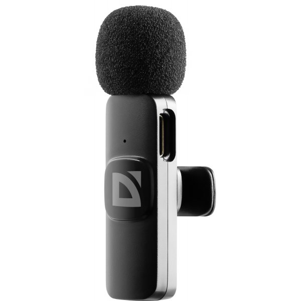 Микрофон Defender Talky-137 wrls, петличный, на прищепке, чёрный