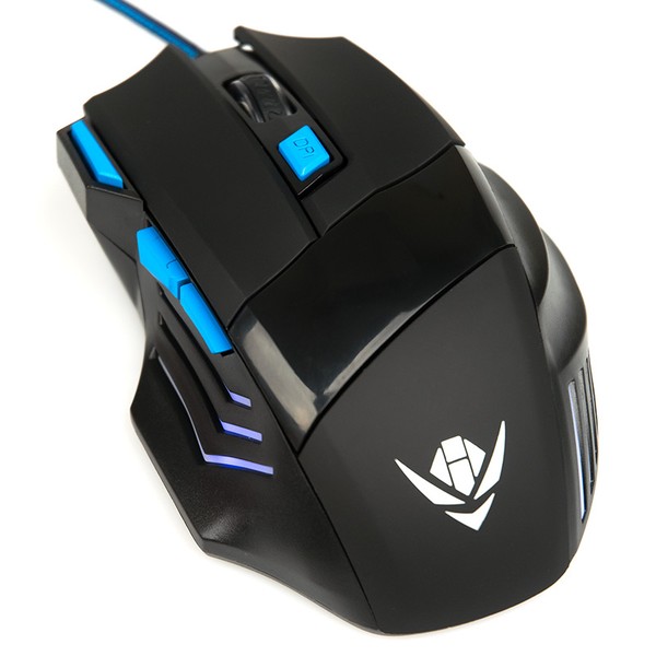 Мышь проводная MOG-21U Nakatomi Gaming mouse - игровая, 7кнопок+ролик прокрутки,USB, чёрная