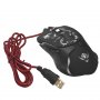 Мышь проводная MOG-25U Nakatomi Gaming mouse - игровая, 6кн+ролик прокрутки,подсветка,USB, чёрная
