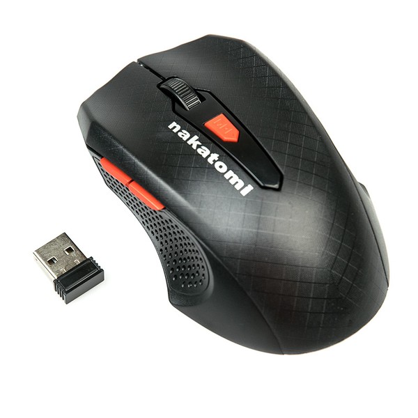Мышь беспроводная MRON-07U BLACK Nakatomi Navigator RF 2.4G Optical-6кнопок+ролик прокрутки,USB,чёрн