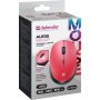 Мышь беспроводная Defender Auris MB-027, оптическая, 4 кнопки, 4D, 800-1600 dpi, бесшумная, красный