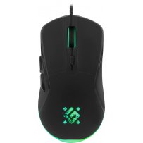 Мышь проводная игровая Defender Arga GM-049, радужная, чёрная, 6 кнопок, 3600 dpi (+коврик)