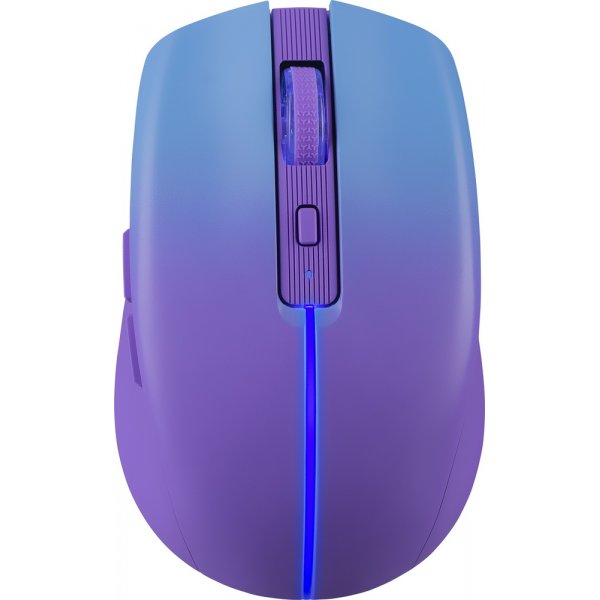 Мышь беспроводная Defender Mystery MM-301 LED 2.4G+2*BT, 4кн,1600 dpi, 500мАч, фиолетовый