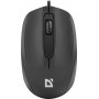 Мышь проводная Defender Alpha MB-507, 3D, оптическая, бесшумная, 1.8м, чёрный