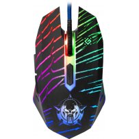 Мышь проводная игровая Defender Dark Agent GM-590L оптика,6 кнопок,12800 dpi (в комплекте коврик)