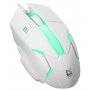 Мышь проводная Defender Host MB-982, оптическая, 7 цветов, 3 кнопки, 1000 dpi, белый