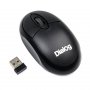 Мышь беспроводная MROC-10U Dialog Comfort RF 2.4G Optical-3кнопки+ролик прокрутки,USB, чёрная