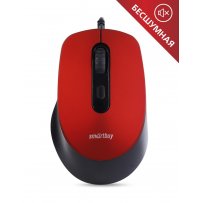 Мышь проводная Smartbuy ONE SBM-265-R, беззвучная, красный