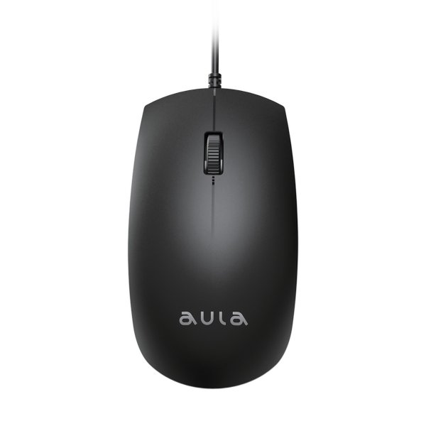Мышь проводная AULA AM100 оптическая, 3 кн, 1200 dpi, USB, чёрная