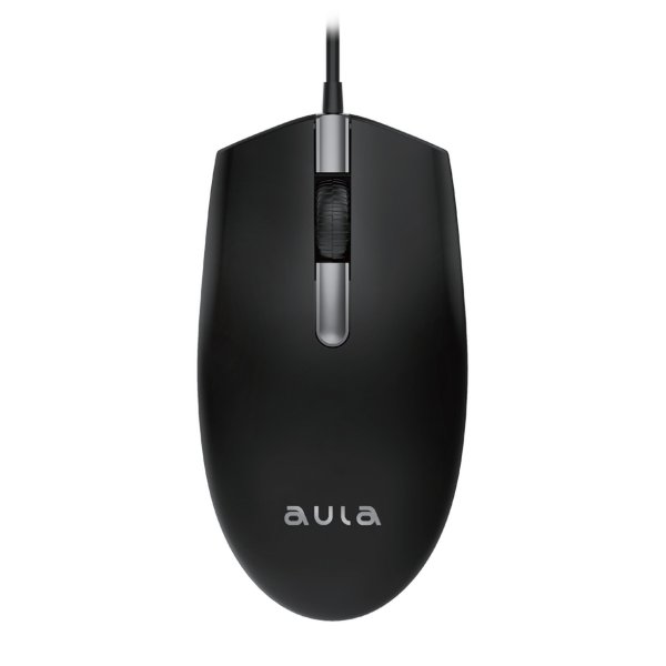 Мышь проводная AULA AM103 оптическая, 3 кн, 1000 dpi, USB, чёрная