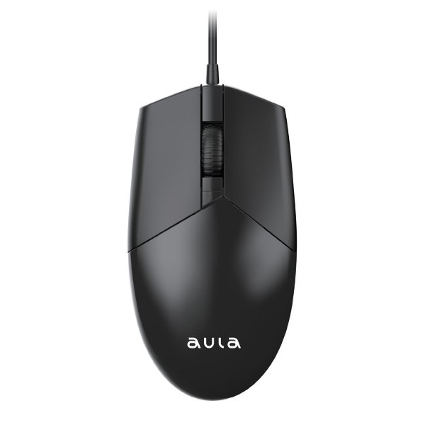 Мышь проводная AULA AM104 оптическая, 3 кн, 1200 dpi, USB, чёрная