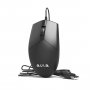 Мышь проводная AULA AM104 оптическая, 3 кн, 1200 dpi, USB, чёрная