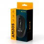 Мышь беспроводная AULA AM205 оптическая, 4 кн, 1200 dpi, USB, чёрная