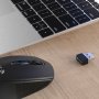 Мышь беспроводная AULA AM205 оптическая, 4 кн, 1200 dpi, USB, чёрная