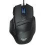 Мышь проводная игровая AULA S12, оптическая, 7 кнопок, 800-4800 dpi, 4 цвета, USB, чёрная