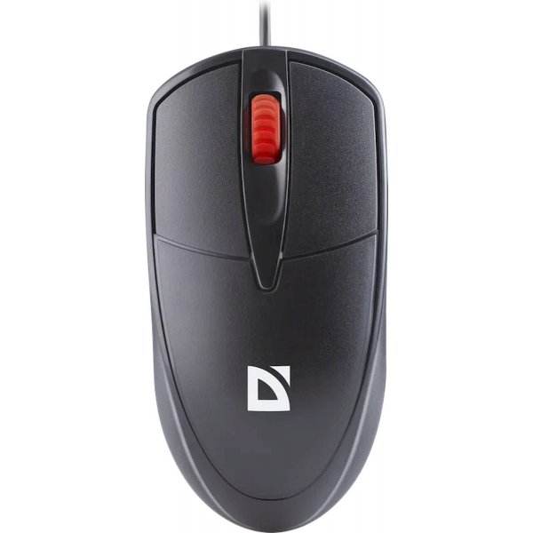 Мышь проводная Defender Icon MB-057, оптическая, 3D, бесшумная, 1000 dpi, 1,8м, чёрный