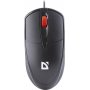 Мышь проводная Defender Icon MB-057, оптическая, 3D, бесшумная, 1000 dpi, 1,8м, чёрный