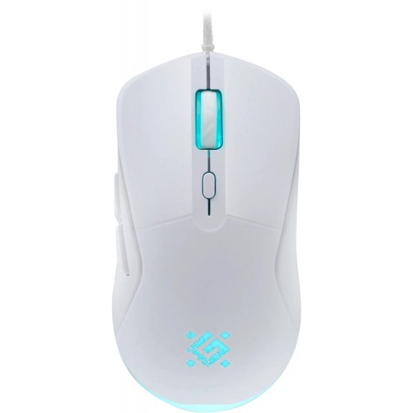 Мышь проводная игровая Defender Arga GM-049, белая, 6 кнопок, 3600 dpi (+коврик)