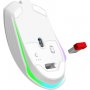 Мышь беспроводная игровая Defender Whisper GM-209 3в1, RGB, 7 кнопок, 400 mAh, 7200 dpi, белая