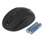 Мышь беспроводная GoPower GPM03 классическая USB бесшумная Soft-Touch черный