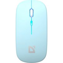 Мышь беспроводная Defender Coda MB-261 голубой, оптическая, 2.4ГГц+BT, радуж, 300мАч